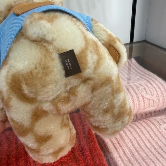 COACH Ski Bear Collectible In Signature Shearling C7059 Tan Multi NWT - Picture 8 of 13